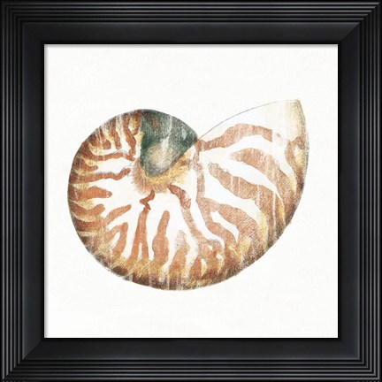 Framed Golden Treasures IV on White Print