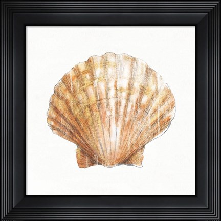 Framed Golden Treasures VIII on White Print