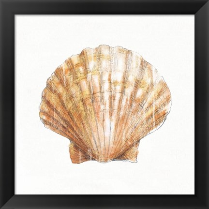 Framed Golden Treasures VIII on White Print
