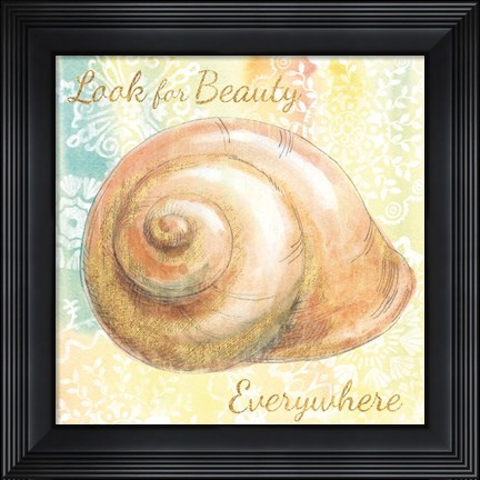 Framed Golden Treasures Inspiration I Print