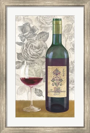 Framed Wine and Roses II no Border Print