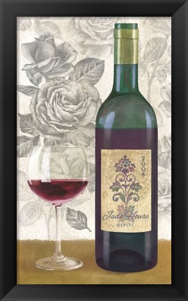 Framed Wine and Roses II no Border Print