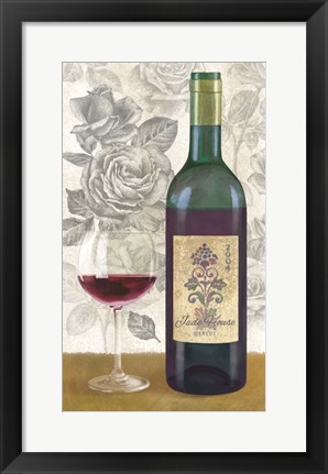 Framed Wine and Roses II no Border Print