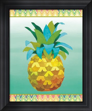 Framed Island Time Pineapples VI Print
