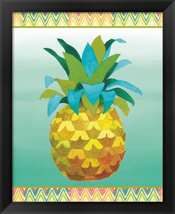 Framed Island Time Pineapples VI Print