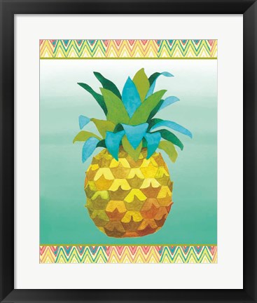 Framed Island Time Pineapples VI Print