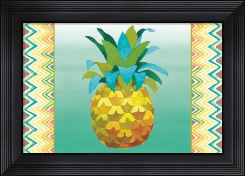 Framed Island Time Pineapples III Print