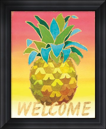 Framed Island Time Pineapples V Print