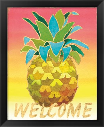 Framed Island Time Pineapples V Print