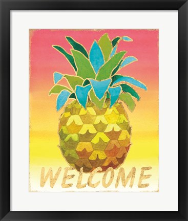 Framed Island Time Pineapples V Print