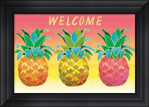 Framed Island Time Pineapples II Print
