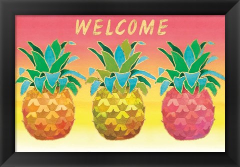 Framed Island Time Pineapples II Print