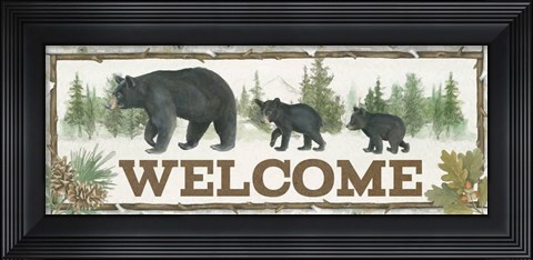 Framed Family Cabin Welcome Print