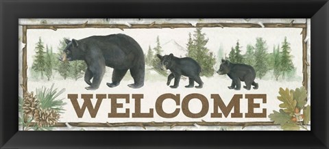 Framed Family Cabin Welcome Print