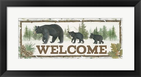 Framed Family Cabin Welcome Print