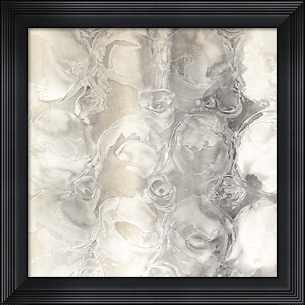 Framed Gray Circles II Print