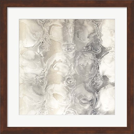 Framed Gray Circles II Print