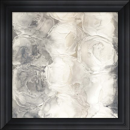 Framed Gray Circles I Print