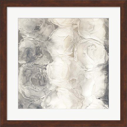 Framed Gray Circles I Print