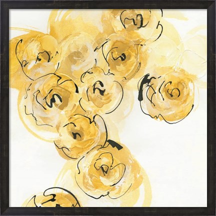 Framed Yellow Roses Anew I B Print