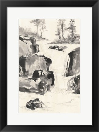 Framed Sumi Waterfall II Print