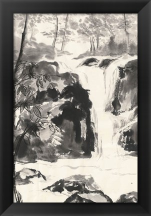 Framed Sumi Waterfall III Print