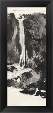 Framed Sumi Waterfall View I Print