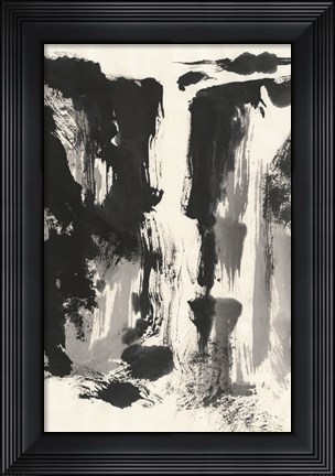 Framed Sumi Waterfall View IV Print