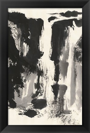 Framed Sumi Waterfall View IV Print