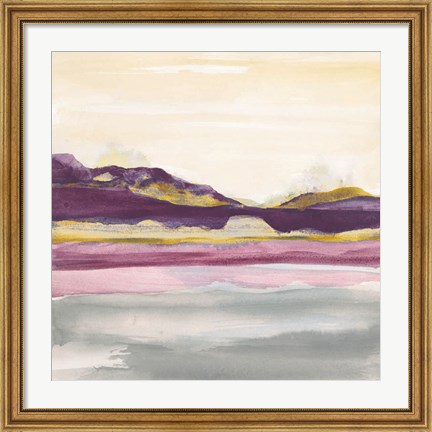 Framed Purple Rock Dawn II Gold Print