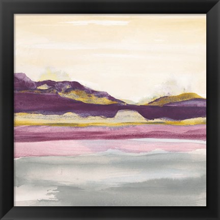 Framed Purple Rock Dawn II Gold Print