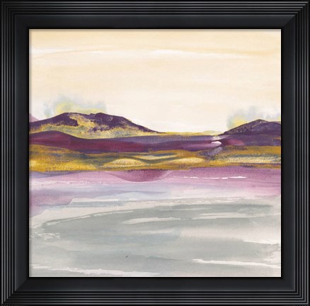 Framed Purple Rock Dawn I Gold Print