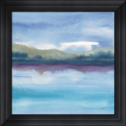 Framed Violet Reflection I Print