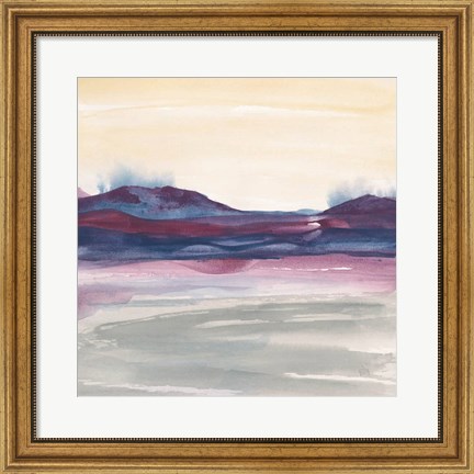 Framed Purple Rock Dawn I Print