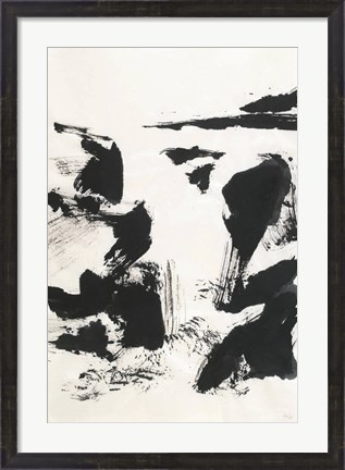 Framed Sumi Waterfall VI Print