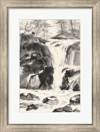 Framed Sumi Waterfall IV Print