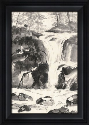 Framed Sumi Waterfall IV Print