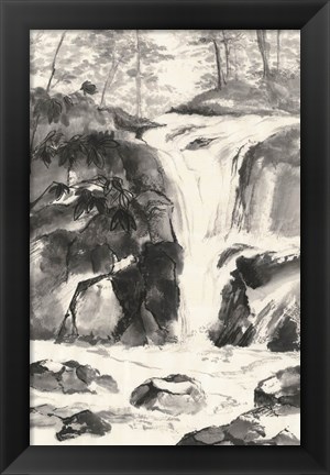 Framed Sumi Waterfall IV Print