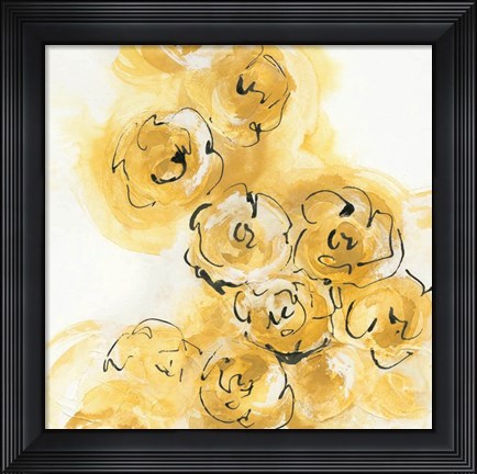Framed Yellow Roses Anew II B Print
