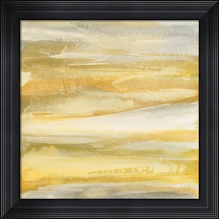 Framed Grey and Gold Print