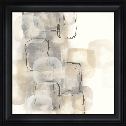 Framed Neutral Stacking II Print