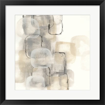 Framed Neutral Stacking II Print