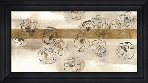 Framed Dusted Gold Panel IV Print