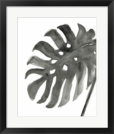 Framed Tropical Palm IV BW Print