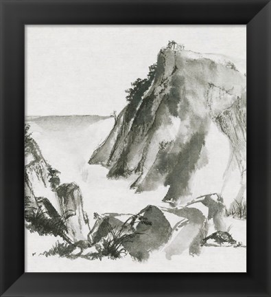 Framed Sumi Rocks Print