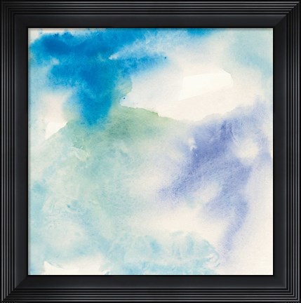 Framed Crinkle Blue Print