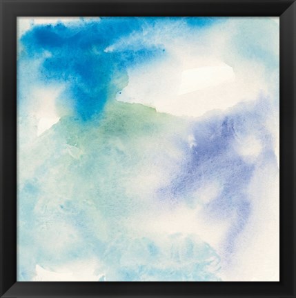 Framed Crinkle Blue Print