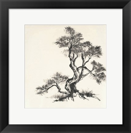 Framed Sumi Tree I Print