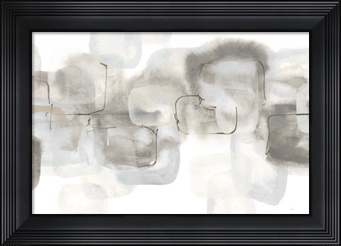 Framed Neutral Stacking IV White Print