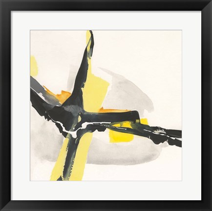 Framed Creamy Yellow I Print